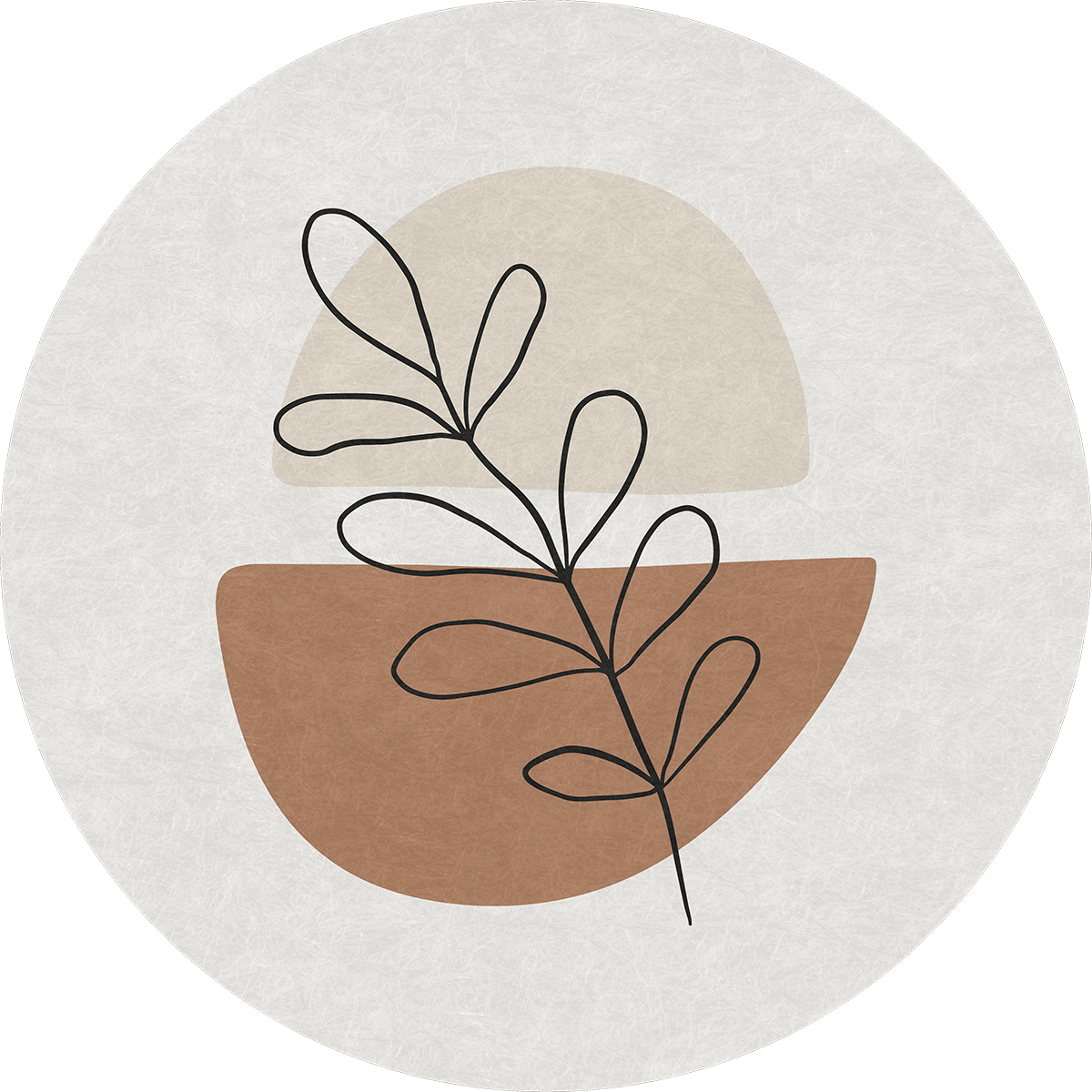 BigFreddy® Abstract Botanical Circle Akoestisch Rond  bigfreddy-shop