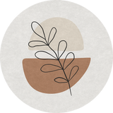BigFreddy® Abstract Botanical Circle Akoestisch Rond  bigfreddy-shop