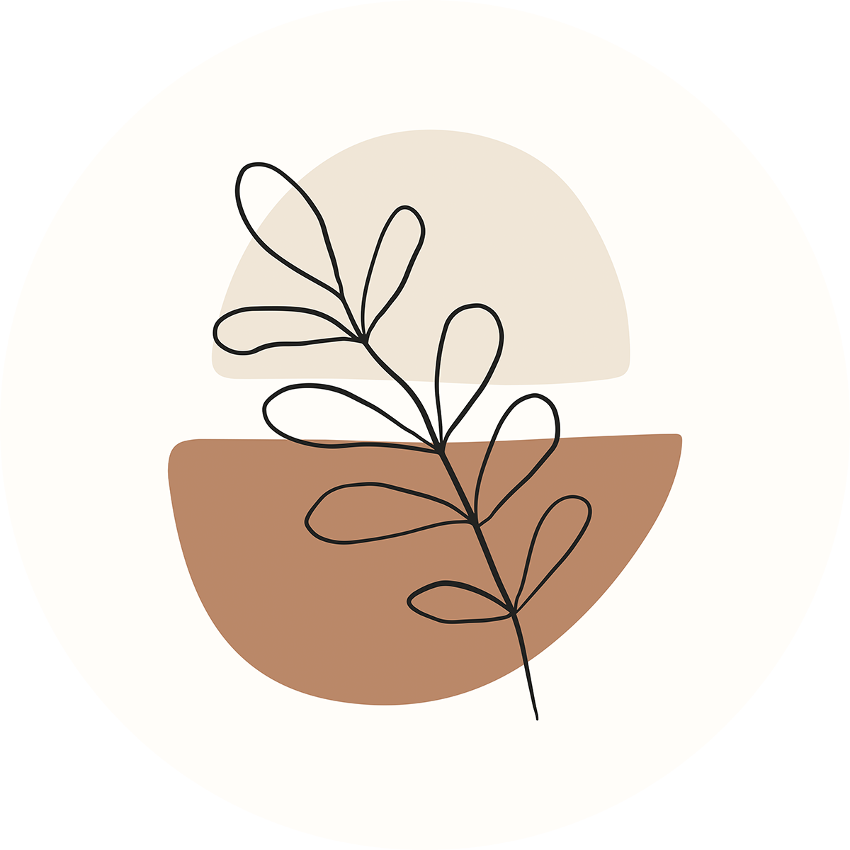 BigFreddy® Abstract Botanical Circle Dibond Rond  bigfreddy-shop