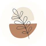 BigFreddy® Abstract Botanical Circle Dibond Rond  bigfreddy-shop