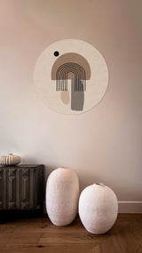 BigFreddy® Abstract Geometric Design Akoestisch Rond bigfreddy-shop Ø 40 cm Met gratis ophangsysteem akp-008-40x40-r-mozm