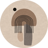 BigFreddy® Abstract Geometric Design Akoestisch Rond  bigfreddy-shop