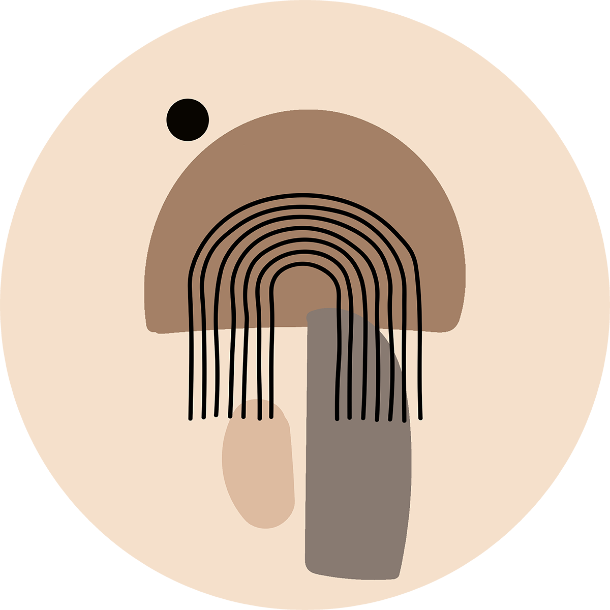 BigFreddy® Abstract Geometric Design Dibond Rond  bigfreddy-shop