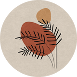 BigFreddy® Abstract Palm Leaves Akoestisch Rond  bigfreddy-shop