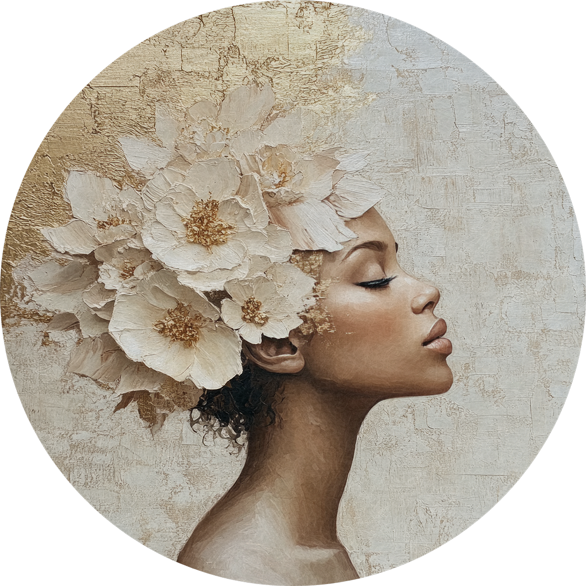 BigFreddy® Floral Dreams in Golden Light Akoestisch Rond  bigfreddy-shop