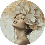 BigFreddy® Gilded Petals and Serenity Dibond Rond  bigfreddy-shop