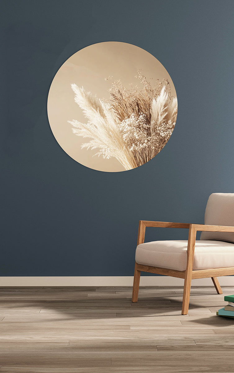 BigFreddy® Grass and Floral Bouquet Dibond Rond bigfreddy-shop Ø 40 cm Met gratis ophangsysteem dbw-072-40x40-r-mozm