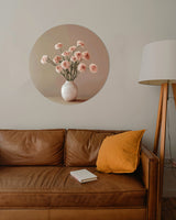 BigFreddy® Pink Flowers Dibond Rond bigfreddy-shop Ø 40 cm Met gratis ophangsysteem dbw-073-40x40-r-mozm