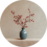 BigFreddy® Red Berry Branches Akoestisch Rond  bigfreddy-shop