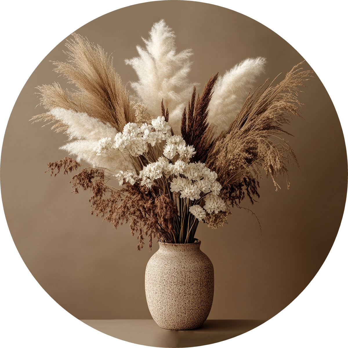 BigFreddy® Rustic Dried Flower Dibond Rond  bigfreddy-shop