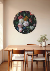 BigFreddy® Stilleven bloemen in vaas Akoestisch Rond bigfreddy-shop Ø 40 cm Met gratis ophangsysteem akp-004-40x40-r-mozm