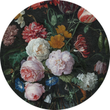 BigFreddy® Stilleven bloemen in vaas Akoestisch Rond  bigfreddy-shop