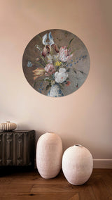 BigFreddy® Stilleven met Bloemen Akoestisch Rond bigfreddy-shop Ø 40 cm Met gratis ophangsysteem akp-001-40x40-r-mozm