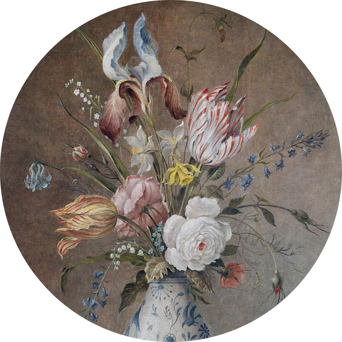 BigFreddy® Stilleven met Bloemen Akoestisch Rond  bigfreddy-shop