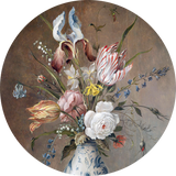 BigFreddy® Stilleven met Bloemen Dibond Rond  bigfreddy-shop