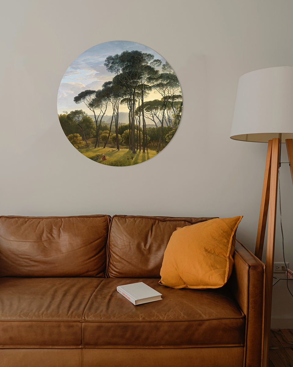 BigFreddy® Umbrella Pines Dibond Rond bigfreddy-shop Ø 40 cm Met gratis ophangsysteem dbw-067-40x40-r-mozm