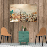 Glas - Winterlandschap met schaatsers  bigfreddy-shop