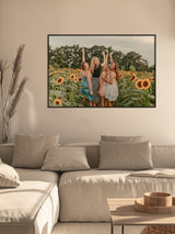 Foto op forex als wanddecoratie in een moderne woonkamer, mat oppervlak zonder reflectie