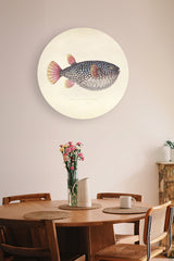 BigFreddy® Blowfish Dibond Rond  bigfreddy-shop Ø 40 cm Blind kunststofophangsysteem 