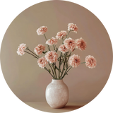 BigFreddy® Pink Flowers Dibond Rond  bigfreddy-shop   