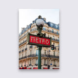 Aluminium - Parisian Metro  bigfreddy-shop 50x70 cm Blind kunststofophangsysteem 