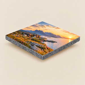 Akoestisch vilt van gerecyclede PET met fotoprint
