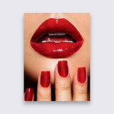 Plexiglas - Red lips  bigfreddy-shop 50x70 cm Blind kunststofophangsysteem 